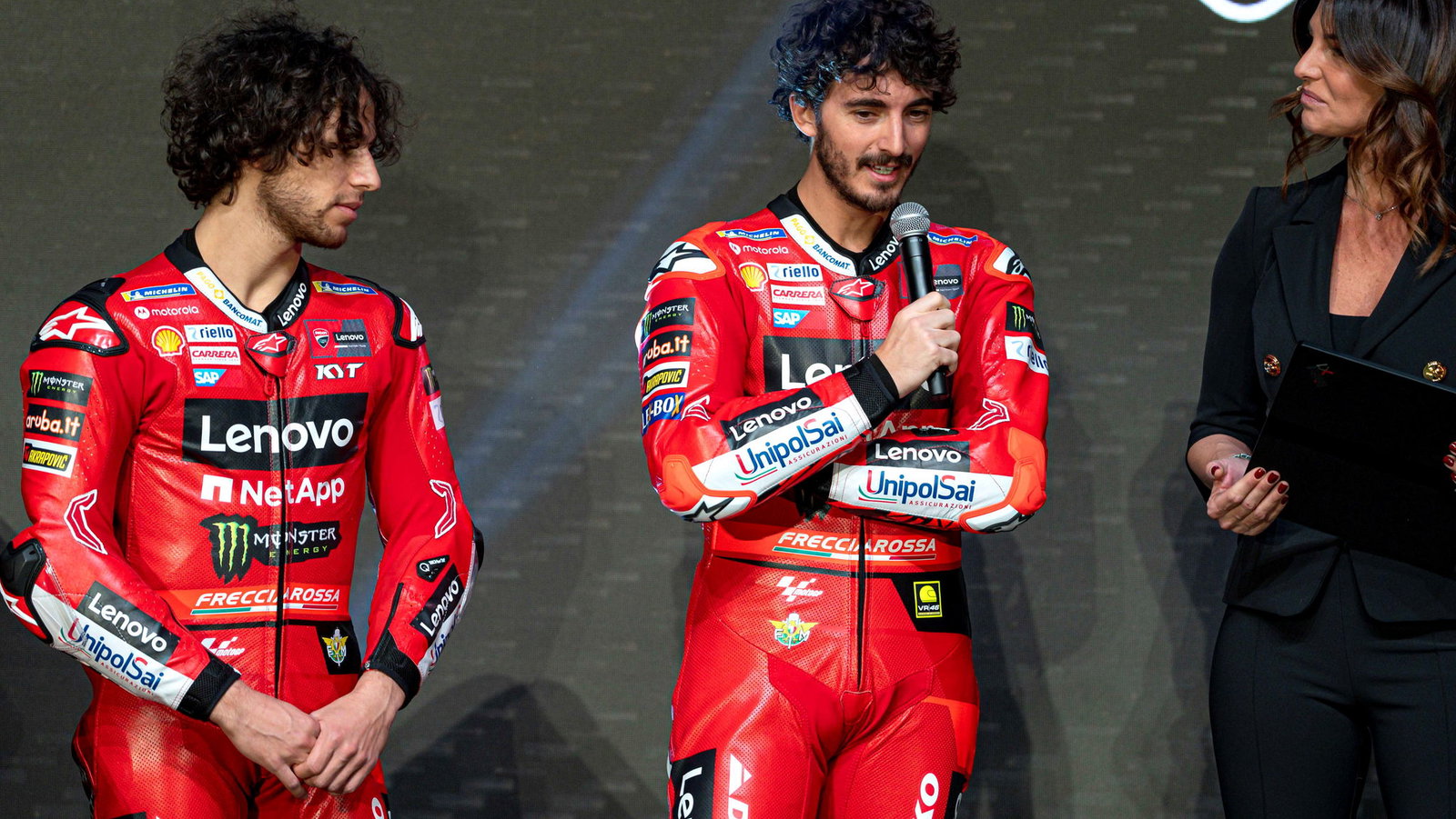 Bagnaia and Bastianini, Ducati launch